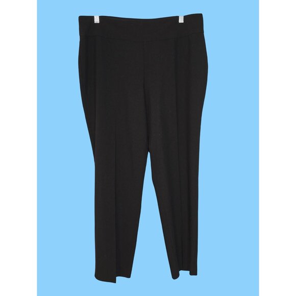 Kim Rogers Size 12P Black Flat Front Mid-rise Leggings - Picture 1 of 7